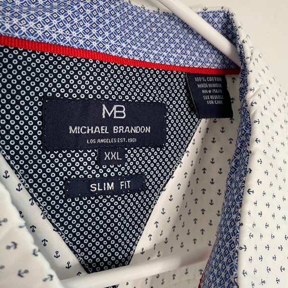 Michael Brandon Small Anchor Button Down TShirt - Picture 5 of 8